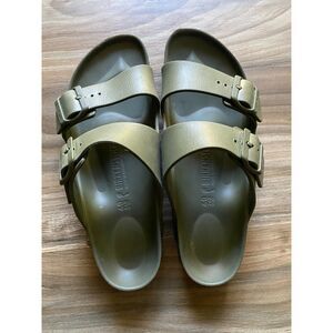 Birkenstock EVA Arizona Slide Sandals Olive Green